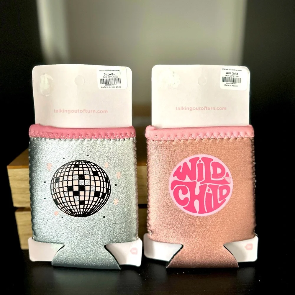 New Can Coolers “Wild Child” and Disco Ball design